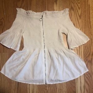 Off the shoulder white shirt for women or teens M